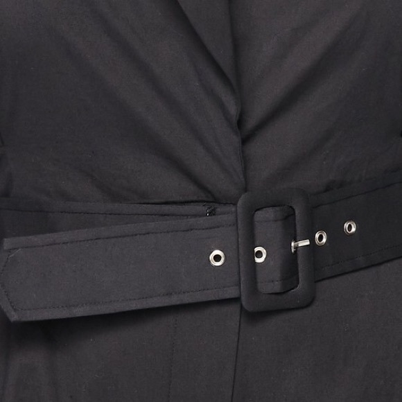 Collared Bubble Sleeve Romper - Picture 5 of 6